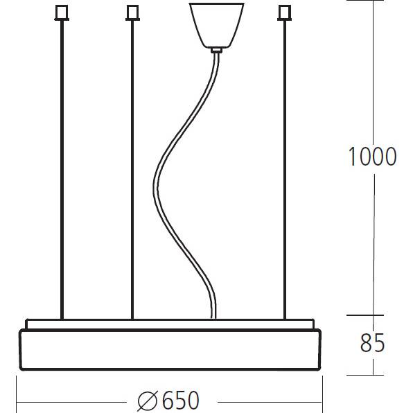 LED závěsné svítidlo na strop DELIA L4 PMMA 66357 průměr stínidla 650mm