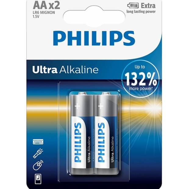 Baterie Ultra Alkaline AA LR6E2B/10 blistr 2xAA