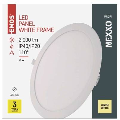 ZD1154 LED vestavné svítidlo NEXXO, kruhové, bílé, 25W, teplá bílá EMOS Lighting