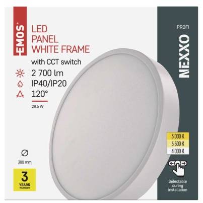 ZM5153 LED přisazené svítidlo NEXXO, kruhové, bílé, 28,5W, se změnou CCT EMOS Lighting