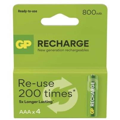 B27184 Nabíjecí baterie GP Recharge 800 AAA (HR03) 4ks GP