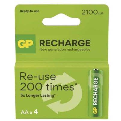 B27214 Nabíjecí baterie GP Recharge 2100 AA (HR6) 4ks GP