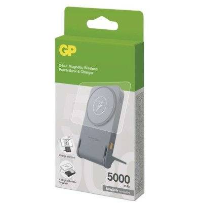 B6305B Powerbanka GP Q05B, 5 000 mAh, 20 W+Wireless, černá GP