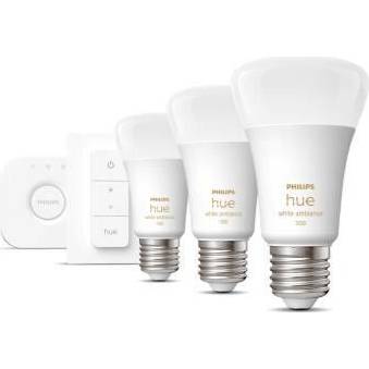 8719514291232 Hue Bluetooth 3x žárovka LED E27 A60 8W 1100lm 2200-6500K + Bridge můstek + ovladač Massive