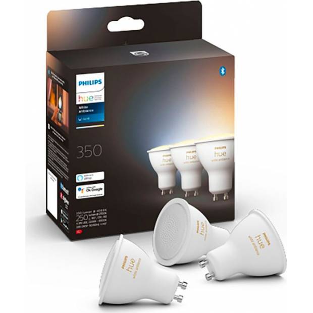 8719514342804 Hue Bluetooth 3x žárovka LED GU10 4,3W 350lm 2200-6500K Massive