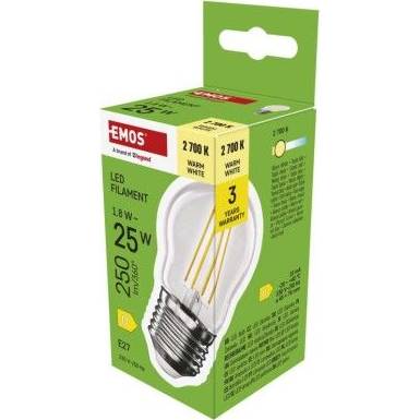 ZF6D02 LED žárovka Filament Mini Globe / E27 / 1,8 W (25 W) / 250 lm / teplá bílá EMOS