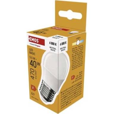 ZL6F23 LED žárovka Basic Mini Globe / E27 / 5,5 W (40 W) / 470 lm / teplá bílá EMOS Lighting