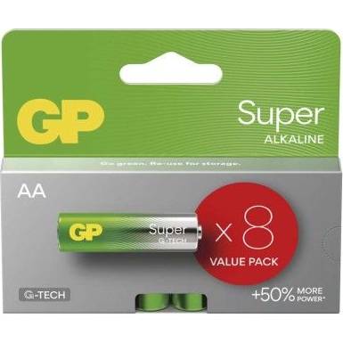 B01238 Alkalická baterie GP Super AA (LR6), 8 ks GP