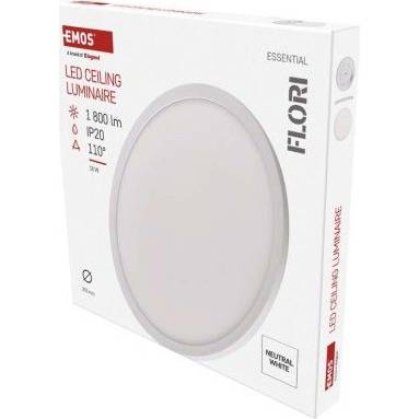 ZM1400 LED přisazené svítidlo FLORI kruhové, bílé, 18W, neutrální bílá EMOS