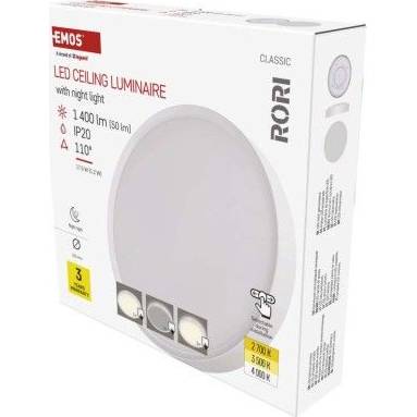 ZM4400 LED přisazené svítidlo RORI kruhové, bílé, 17W, se změnou CCT EMOS