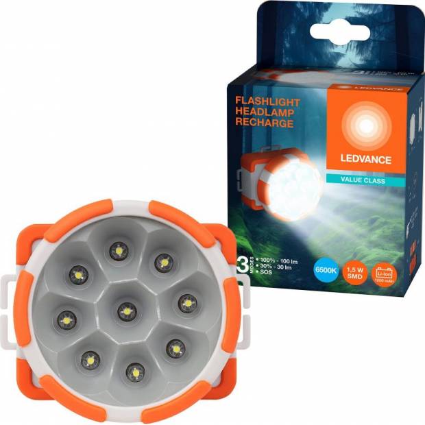 Ledvance 4099854175527 LED čelovka FLASHLIGHT CAMPING 1200mAh