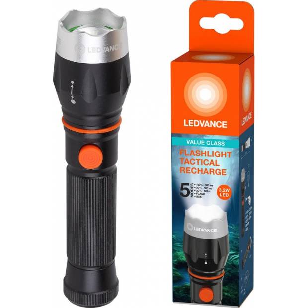 Ledvance 4099854175800 LED svítilna FLASHLIGHT TACTICAL IP22 1500mAh